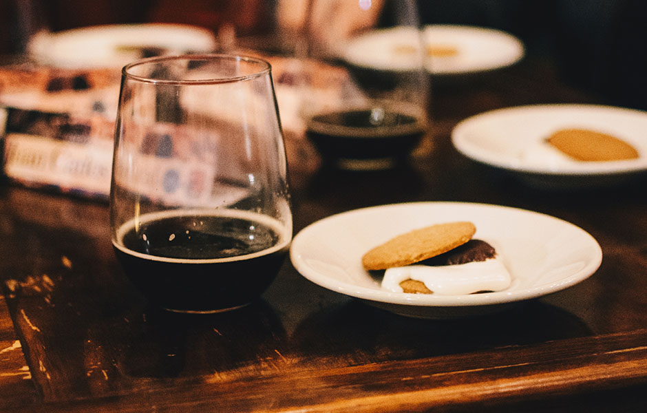 S’mores and wine for an at home date night