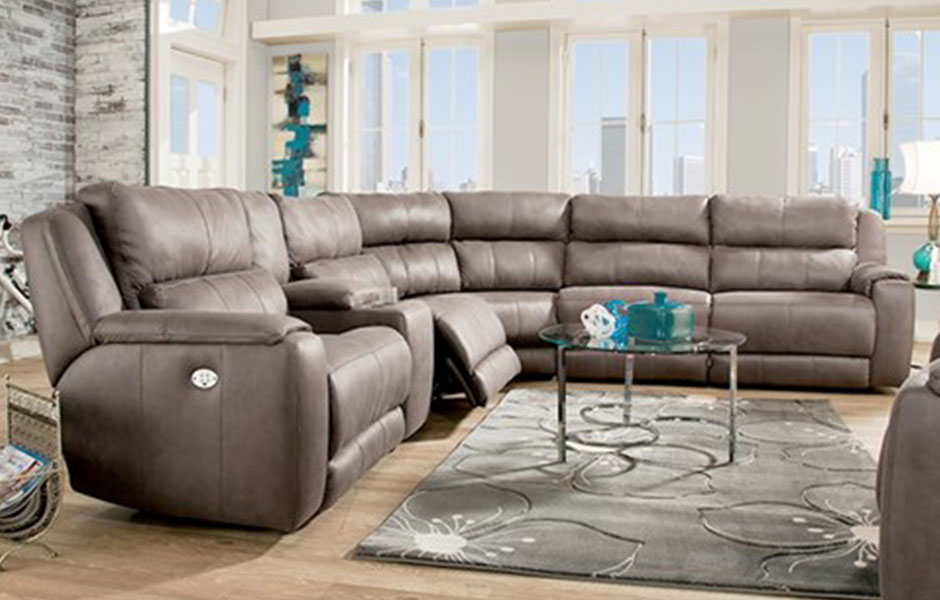 A large sectional in the living room